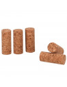 Tradineur - Pack de 5 tapones cilíndricos de corcho para botellas, garrafas, botes, frascos, bar, restaurante, vino, aceite, 19