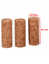 Tradineur - Pack de 5 tapones cilíndricos de corcho para botellas, garrafas, botes, frascos, bar, restaurante, vino, aceite, 19