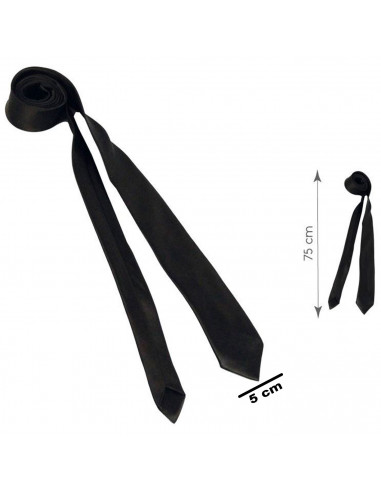 Tradineur - Corbata fina para adulto, 100% poliéster, accesorio para disfraz de carnaval, halloween, cosplay, fiestas, cumpleaño