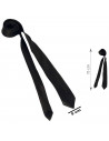 Tradineur - Corbata fina para adulto, 100% poliéster, accesorio para disfraz de carnaval, halloween, cosplay, fiestas, cumpleaño