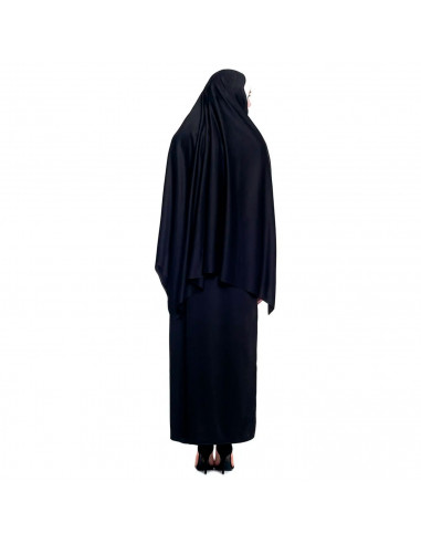 Tradineur - Disfraz de monja maldita para mujer, fibra sintética, incluye túnica, cruz y cofia, religiosa, carnaval, Halloween,