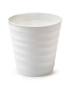 Tradineur - Maceta redonda - Diseño Desert (Ø 18 cm) - Fabricado en plástico - Ideal para jardín exterior, terraza o balcón - Co