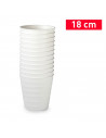 Tradineur - Maceta redonda - Diseño Desert (Ø 18 cm) - Fabricado en plástico - Ideal para jardín exterior, terraza o balcón - Co
