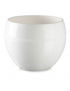 Tradineur - Maceta redonda - Diseño Coco (Ø 17 cm) - Fabricado en plástico - Ideal para jardín exterior, terraza o balcón - Colo