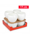 Tradineur - Maceta redonda - Diseño Coco (Ø 17 cm) - Fabricado en plástico - Ideal para jardín exterior, terraza o balcón - Colo