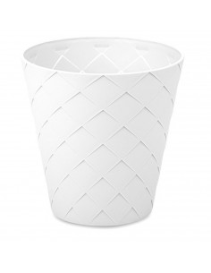 Tradineur - Maceta redonda - Diseño Palm (Ø 16 cm) - Fabricado en plástico - Ideal para jardín exterior, terraza o balcón - Colo