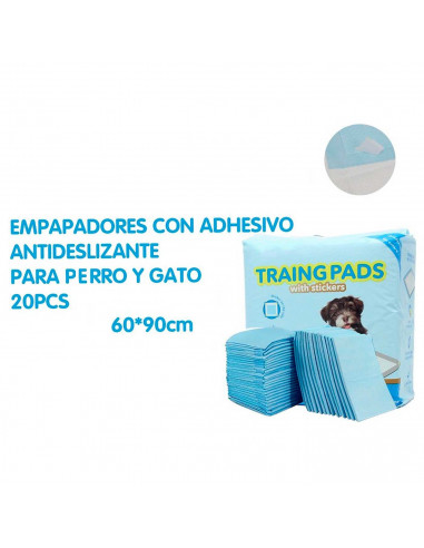 Tradineur - Pack de 20 empapadores para perros, alfombrillas higiénicas de entrenamiento para mascotas, súper absorbentes, anti