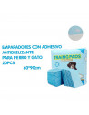 Tradineur - Pack de 20 empapadores para perros, alfombrillas higiénicas de entrenamiento para mascotas, súper absorbentes, anti