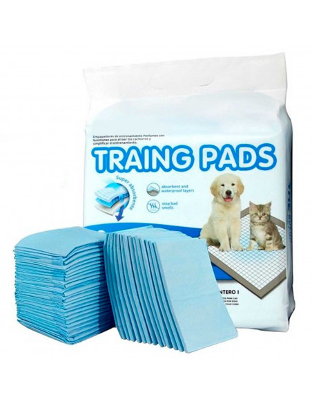 Tradineur - Pack de 20 empapadores para mascotas, alfombrillas higiénicas de entrenamiento para perros, súper absorbentes, anti