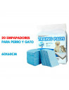 Tradineur - Pack de 20 empapadores para mascotas, alfombrillas higiénicas de entrenamiento para perros, súper absorbentes, anti
