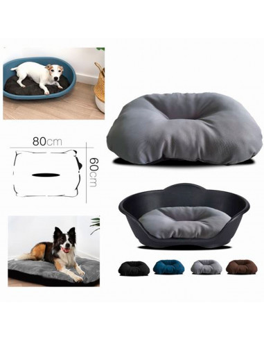 Tradineur - Cojín para mascota - Fabricado en Poliéster - Cama para mascotas, redonda, lavable - 60 x 80 cm - Modelo Surtido
