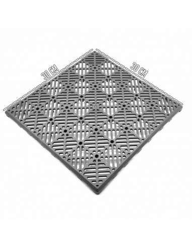 Tradineur - Baldosa / Loseta para exterior - Fabricado en Plástico - Ideal para piscina, terrazas, jardín - Desmontable y Antide
