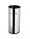 Tradineur - Paragüero cilíndrico de acero inoxidable 50 x 22 cm, soporte para paraguas redondo metálico para recibidor, hall, en