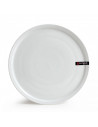 Plato de pizza redondo de color blanco, de 30 cm de diámetro y 2,5 cm de alto. Recipiente de cerámica para servir comida, especi