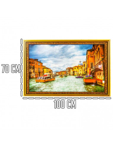 Tradineur - Puzzle/Rompecabezas de 2000 piezas del Canal de Venecia - Fabricación en cartón - Rompecabezas para toda la familia