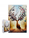 Tradineur - Puzzle/Rompecabezas de 1000 piezas - Diseño Ciervo Floral - Fabricación en España - Rompecabezas para toda la famili