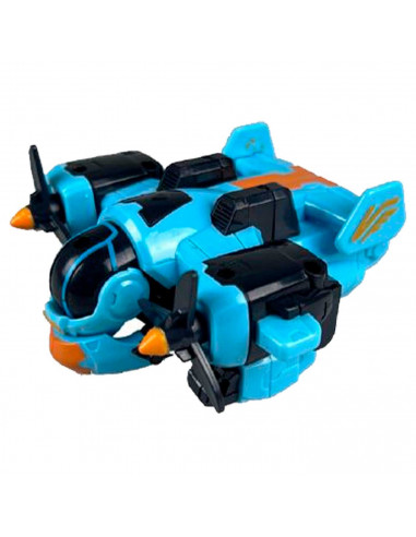 Tradineur - Robot articulable transformable en Avión - Fabricado en España - 2 Modos de transformación - 13 x 12,5 x 6 cm - Colo