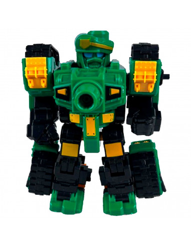 Tradineur - Robot articulable transformable en tanque - Fabricado en España - 2 Modos de transformación - 13 x 12,5 x 6 cm - Col