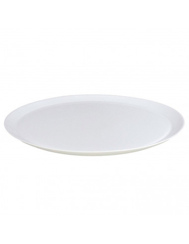 Tradineur - Plato de pizza redondo de cerámica lisa, bandeja para servir comida, ligero y elegante, Ø33 cm, color aleatorio