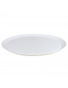 Tradineur - Plato de pizza redondo de cerámica lisa, bandeja para servir comida, ligero y elegante, Ø33 cm, color aleatorio