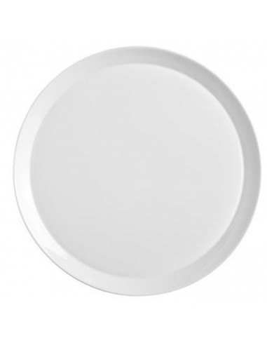 Tradineur - Plato de pizza redondo de cerámica lisa, bandeja para servir comida, ligero y elegante, Ø33 cm, color aleatorio