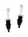 Tradineur - Pack de 2 tapones vertedores de plástico, incluyen tapa antigoteo, dosificadores, boquillas para botellas de vino, l