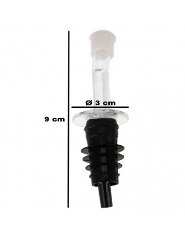 Tradineur - Pack de 2 tapones vertedores de plástico, incluyen tapa antigoteo, dosificadores, boquillas para botellas de vino, l