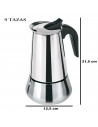 Tradineur - Cafetera arábica de acero inoxidable, 9 tazas, especial inducción, válida para todo tipo de fuegos, interior antióxi