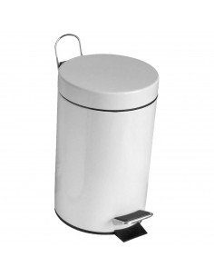 Tradineur - Papelera modelo Sena con pedal - Cierre Suave - Fabricado en Metal - Capacidad de 5 Litros - 30 x 21 x 21 cm - Color