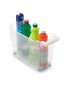 Tradineur - Carrito de plástico multiusos con ruedas - 27,8 x 45 x 16,8 cm - Cesta para diversos usos con ruedas para moverlo -