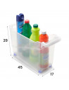 Tradineur - Carrito de plástico multiusos con ruedas - 27,8 x 45 x 16,8 cm - Cesta para diversos usos con ruedas para moverlo -