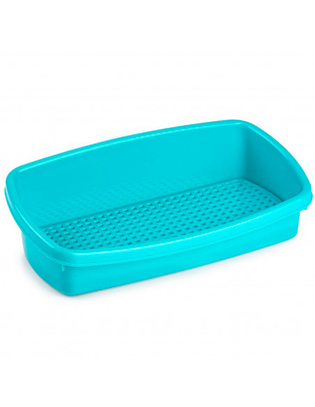 Tradineur - Estropajero de plástico con rejilla extraíble, organizador de fregadero, recipiente para estropajos, cocina, ligero