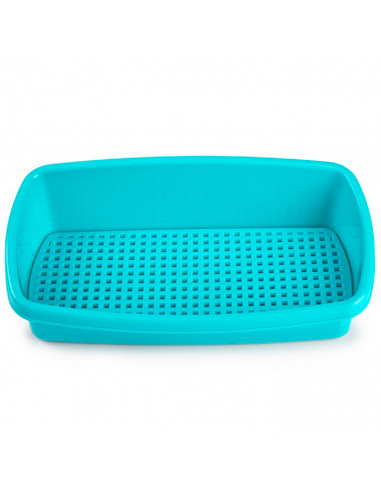 Tradineur - Estropajero de plástico con rejilla extraíble, organizador de fregadero, recipiente para estropajos, cocina, ligero