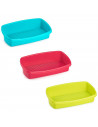 Tradineur - Estropajero de plástico con rejilla extraíble, organizador de fregadero, recipiente para estropajos, cocina, ligero