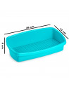 Tradineur - Estropajero de plástico con rejilla extraíble, organizador de fregadero, recipiente para estropajos, cocina, ligero