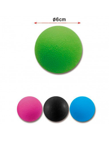 Tradineur - Pelota dura de masaje, bola de automasaje muscular, rehabilitación, fisioterapia, yoga, pilates, espalda, cuello, pi