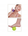 Tradineur - Pelota dura de masaje, bola de automasaje muscular, rehabilitación, fisioterapia, yoga, pilates, espalda, cuello, pi