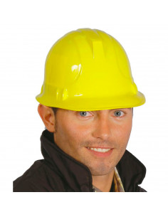 Tradineur - Casco de obrero para adulto, plástico, sombrero, gorro para disfraces, accesorio de carnaval, Halloween, cosplay, fi