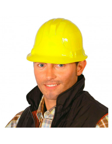 Tradineur - Casco de obrero para adulto, plástico, sombrero, gorro para disfraces, accesorio de carnaval, Halloween, cosplay, fi