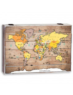 Tradineur - Tapa de madera para contador, cubre cuadro de luz con cierre metálico, accesorio decorativo, original, resistente (M
