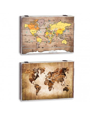 Tradineur - Tapa de madera para contador, cubre cuadro de luz con cierre metálico, accesorio decorativo, original, resistente (M