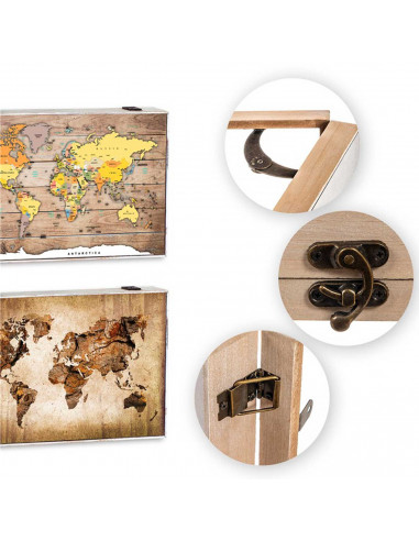 Tradineur - Tapa de madera para contador, cubre cuadro de luz con cierre metálico, accesorio decorativo, original, resistente (M