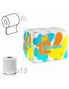 Tradineur - Pack de 12 rollos de papel higiénico, doble capa, extra suave, dermatológicamente testado (Blanco)