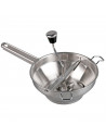 Tradineur - Pasapurés de acero inoxidable con disco fijo, colador manual profesional, hélice con cuchilla, manivela giratoria, a