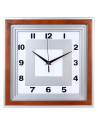 Tradineur - Reloj cuadrado de pared con números grandes, silencioso, plástico, diseño clásico, sala de estar, cocina, dormitorio