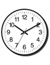 Tradineur - Reloj redondo de pared, silencioso, números grandes, plástico, diseño clásico, sala de estar, cocina, dormitorio, of