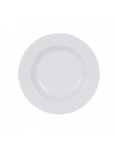 Set de 3 platos hondos de 22 cm de diámetro y 3,5 cm de alto de color blanco.  Recipiente para servir comida, especial potajes y