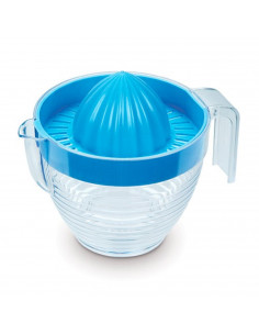 Tradineur - Exprimidor de plástico con forma de jarra, recipiente para extraer jugos con asa, pequeño y cómodo, 12 x 14 cm, colo