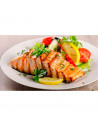 Tradineur - Bandeja para horno de acero inoxidable, fuente rectangular para asar, rustidera de cocina, cocinar y servir, 35,4 x