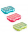 Plastic Forte - Maletín organizador de plástico, 10 compartimentos, tapa transparente, divisores removibles, almacenamiento torn